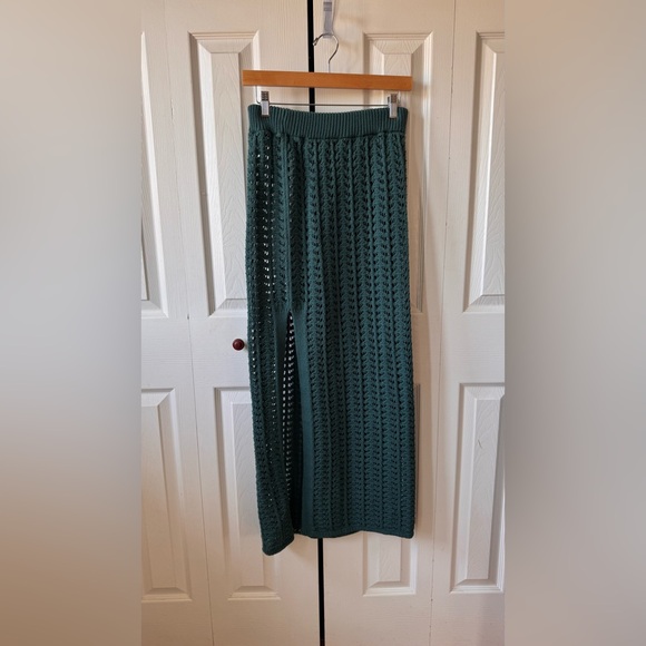 Anthropologie Crochet Knit Vacation Cover Up US/S, Emerald Green Resprtwear - Picture 3 of 14
